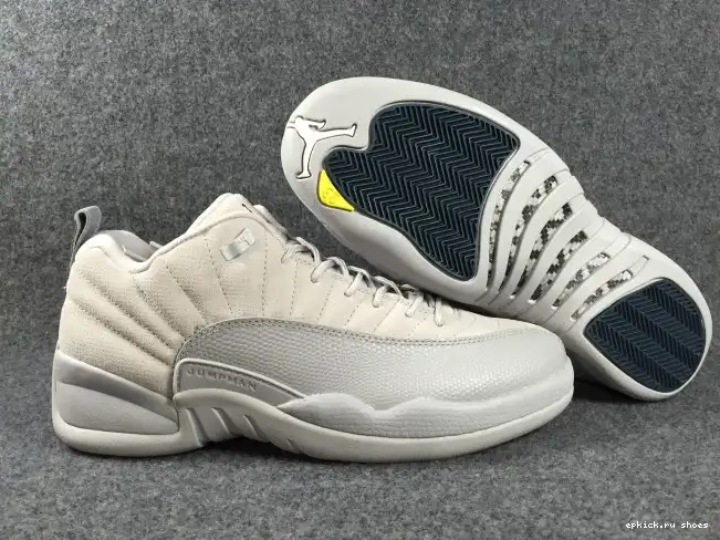 Rep Low 12 Jordan Air Grey 308317-002 Suede 0501